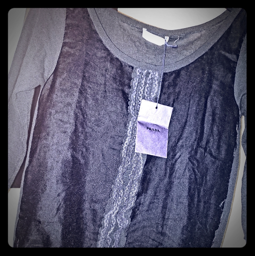 Authentic Prada velvet top